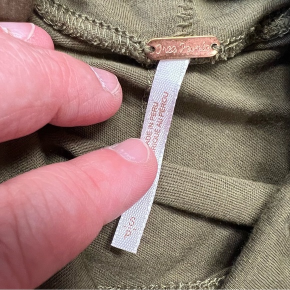 Free People High Neck Ruffle Mia Tunic Top Mini Dress SZ SM - Picture 4 of 7